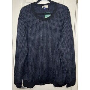 NWT Artefact Men's Merino Wool Long Sleeve Pullover Sweater Navy 2XL